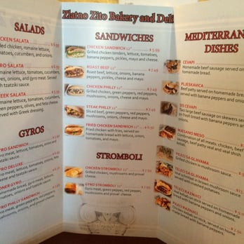Zlatno Zito Bakery and Deli menu 1